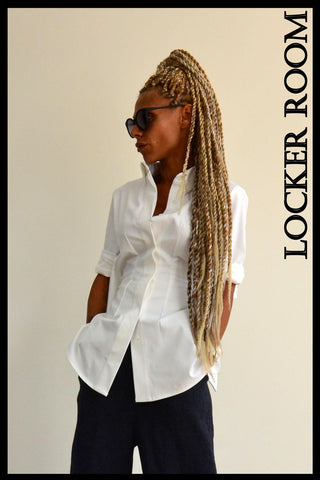 White Cotton shirt/Extravagant shirt top/Long sleeves top /Unique white shirt /Asymmetric shirt