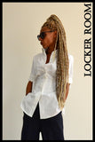 White Cotton shirt/Extravagant shirt top/Long sleeves top /Unique white shirt /Asymmetric shirt
