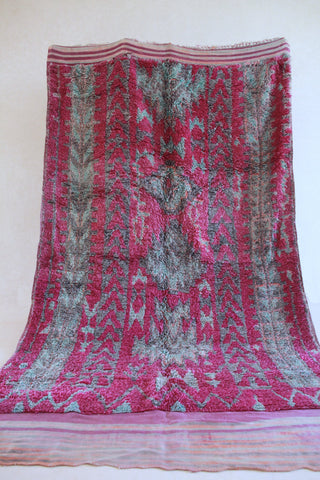 BENI MGUILD.Vintage Moroccan Rug. Wool Beni MGUILD Carpet. Modern Design.