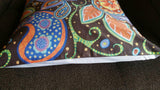 Digital pillow, xmas gift for her, ethnic cushion cover, Boho pillow cover, Boho cushion cover, indian pillow cover, Paisley print pillow