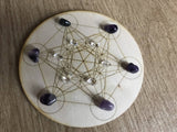 Crystal Grid - Metatron's Cube - 6 or 12 Inches - Birch Wood