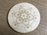 Crystal Grid - Metatron's Cube - 6 or 12 Inches - Birch Wood
