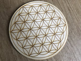 Crystal Grid - Flower of Life - 6 or 12 Inches - Birch Wood