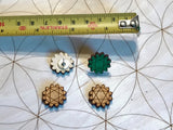 Heart Chakra Wooden Earrings - Painted or Natural - 4th Chakra - Green - Anahata