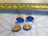 Third Eye Chakra Wooden Earrings - Painted or Natural -6th Chakra - Indigo - Ajna