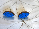 Third Eye Chakra Wooden Earrings - Painted or Natural -6th Chakra - Indigo - Ajna