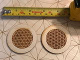 Flower of Life - Sacred Geometry Wood Magnet - 2 inches