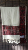 Ivory Pashmina scarf, silk blend shawl, pashmina scarf, Ethnic Scarf, Party Scarf, Unique Scarf, xmas gift for her, plaid blanket scarf