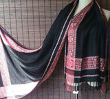 Black Pashmina scarf, silk blend shawl, pashmina scarf, brides maid scarf, pashmina silk stole, Ethnic scarf, women scarf, xmas gift for her