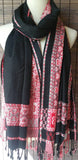 Black Pashmina scarf, silk blend shawl, pashmina scarf, brides maid scarf, pashmina silk stole, Ethnic scarf, women scarf, xmas gift for her