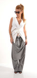 Unique white shirt /White Cotton shirt/Extravagant shirt top/Sleeveless shirt /Asymmetric shirt/Summer Shirt