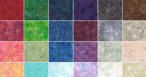 Mosaic Batiks 10 Karat Jewels/Layer Cake by Wilmington for Wilmington Prints - 42, 10 inch Precut Fabric Squares