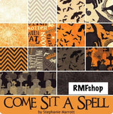 SALE Come Sit a Spell 10 Karat Crystals/Layer Cake by Stephanie Marrott for Wilmington Prints - 42, 10" Precut Fabric Squares