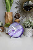 Purple Agate Desk Clock