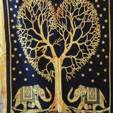 Golden Elephant Tapestry Wall Hangings Wall Decor Tapestry Print Tapestries Elephant Tapestry Boho Tapestry Hippie Tapestry Indian Tapestry