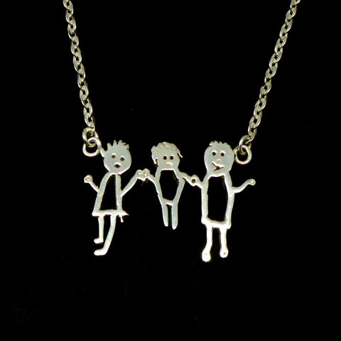 Personalized Kid Art Drawling Necklace Choker