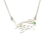 Silver Vegan Necklace Choker
