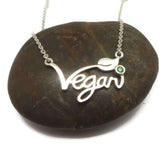 Silver Vegan Necklace Choker
