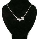 Silver Vegan Necklace Choker