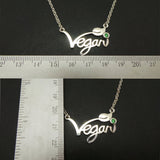 Silver Vegan Necklace Choker