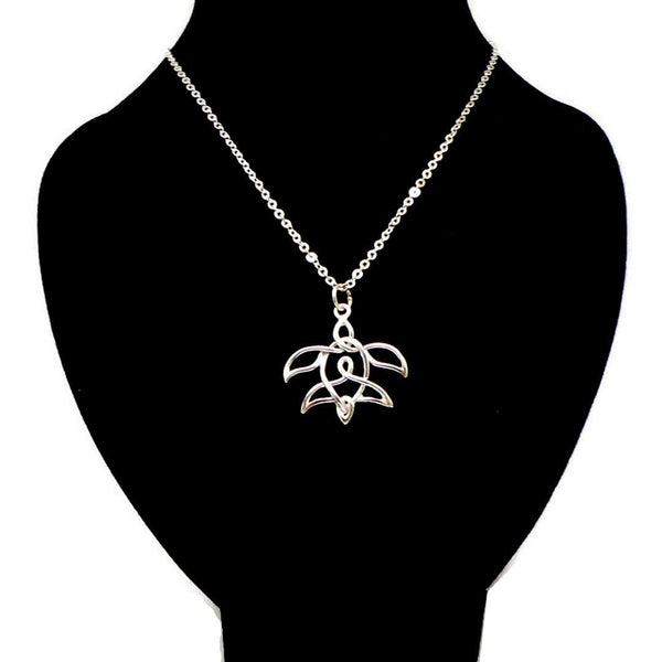 Silver Celtic Knot Turtle Necklace