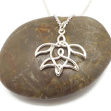 Silver Celtic Knot Turtle Necklace