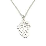 925 Silver Anatomy Heart Necklace