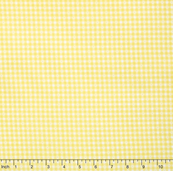 Baby Bundles - Yellow Gingham Yardage by Victoria Hutto for Quilting Treasures - Sold by Half Yard