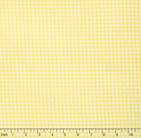 Baby Bundles - Yellow Gingham Yardage by Victoria Hutto for Quilting Treasures - Sold by Half Yard