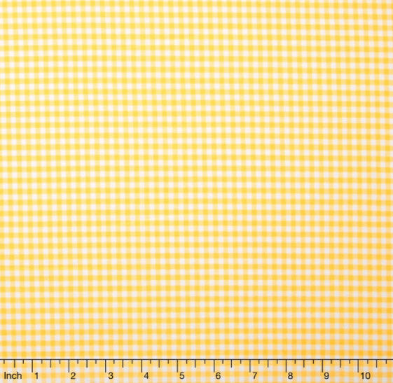 Carolina Gingham - 1/8" Woven Check Yellow Yardage by Robert Kaufman Fabrics for Robert Kaufman - Sold by Half Yard