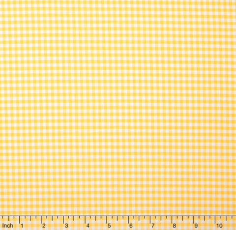 Carolina Gingham - 1/8" Woven Check Yellow Yardage by Robert Kaufman Fabrics for Robert Kaufman - Sold by Half Yard
