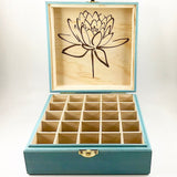 Yoga & Lotus Plant Medicine Box!! Essential Oil Storage Box 25 slot 15mls - fits dōTERRA Young Living and others