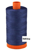 Aurifil Italian Thread 50wt, 100% Cotton Mako Thread - Large Spool - 1422 Yards - Delft Blue #2730 - For Piecing & Applique.
