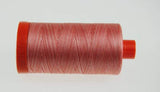 Aurifil 50wt Variegated Italian Thread, 100% Cotton Mako Thread - Large Spool - 1422 Yards - Flamingo #4250 - For Piecing & Applique.