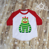 Brobee Yo Gabba Gabba Birthday Shirt Raglan Personalized Shirt Girl Baby Toddler Shirt