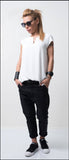 Loose Casual pants /Black Drop Crotch pants /Harem Pants/Extravagant Cotton Black Pants/Maxi pants /Wide leg pants