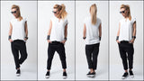 Loose Casual pants /Black Drop Crotch pants /Harem Pants/Extravagant Cotton Black Pants/Maxi pants /Wide leg pants