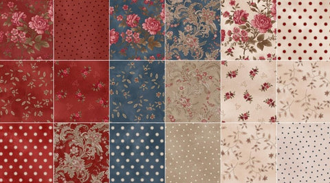 SALE Journey to Versailles 10" Squares/Layer Cake by Holly Hill Quilt Designs for Henry Glass - 42, 10" X 10" Precut Fabrics