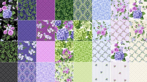 SALE Beverly Park Patty Cake/Layer Cake by RJR Fabrics for RJR Fabrics - 42, 10" X 10" Precut Fabric Squares
