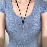 Men's Women Adjustable Necklace 925 Sterling Silver Buddha Protection Prayer Pendant with Wax Rope DiyNotion NK185