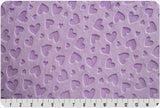 Cuddle Embossed Heart - Lilac 58"/60" Width - Minky Yardage by Shannon Fabrics