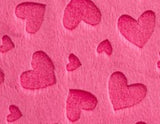 Cuddle Embossed Heart Fuchsia - 58"/60" Width - Minky Yardage by Shannon Fabrics