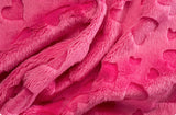 Cuddle Embossed Heart Fuchsia - 58"/60" Width - Minky Yardage by Shannon Fabrics