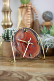 Amber Agate Desk Clock