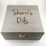 Essential Oils w/ Lotus!! Essential Oil Storage Box 25 Slot 15ml -Pine- Choose Finish and Custom Laser Engravings - Fit dōTERRA Young Living