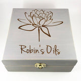 Essential Oils w/ NAME!! Essential Oil Storage Box 25 Slot 15ml -Pine- Choose Finish and Custom Laser Engravings - Fit dōTERRA Young Living