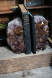Ametrine/Amethyst Geode Bookends 2.92kg || Large Amethyst || Amethyst Geode Pair || Ametrine Cluster || Crystal Bookends || College Gifts