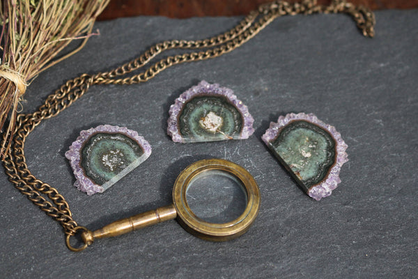Amethyst Stalactite || Stalactite Slice || Crystal Flower || Amethyst Slice || Raw Amethyst || Druzy Stalactite || Agate Slice || Ornamental