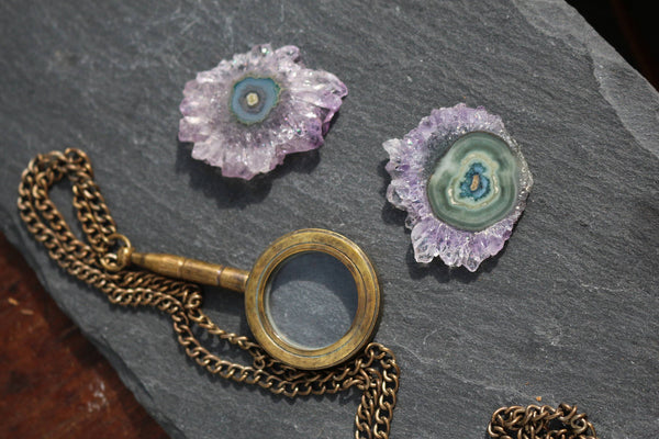 Amethyst Stalactite || Stalactite Slice || Crystal Flower || Amethyst Slice || Raw Amethyst || Druzy Stalactite || Agate Slice || Ornamental