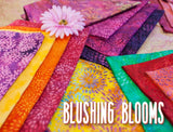 SALE Blushing Blooms Batiks Stack Pack/Layer Cake by Kathy Engle for Island Batiks - 42, 10" X 10" Precut Batik Fabrics